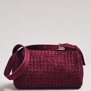 Woven Fuax Suede Shoulder Bag BNWT by Anthropologie